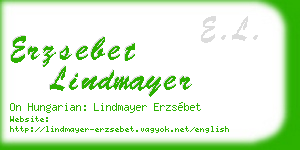 erzsebet lindmayer business card